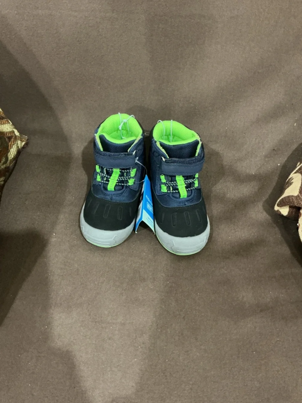 Stride Rite Nebraska Toddler Navy/Neon Green Waterproof Boot Sneakers